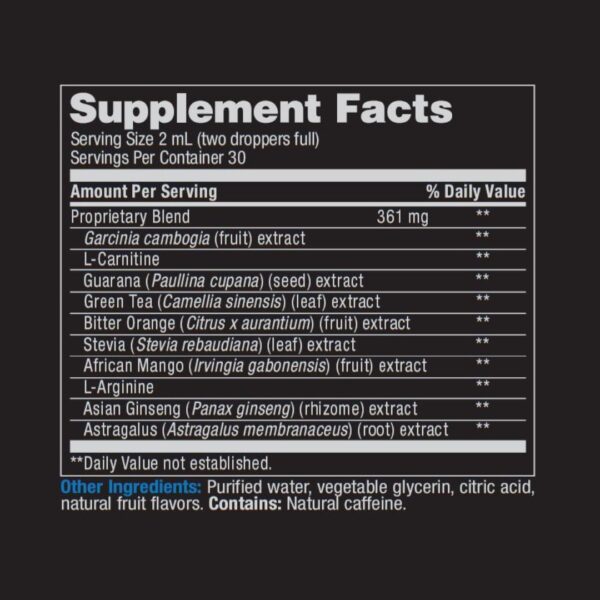 Metabolic Reset Supplement Facts